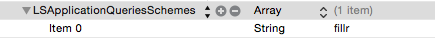 LSApplicationQueriesSchemes config